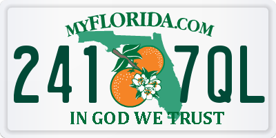 FL license plate 2417QL