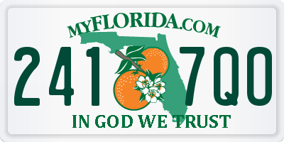 FL license plate 2417QO