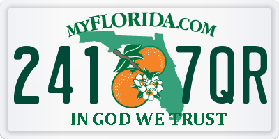 FL license plate 2417QR
