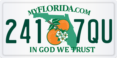 FL license plate 2417QU