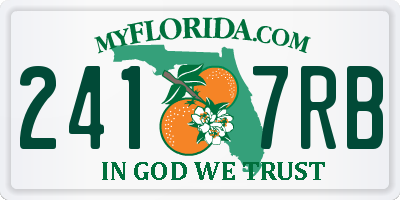 FL license plate 2417RB
