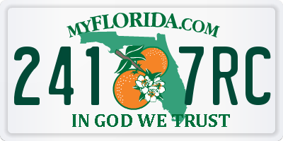 FL license plate 2417RC