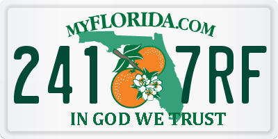 FL license plate 2417RF
