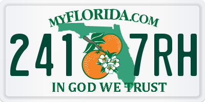 FL license plate 2417RH