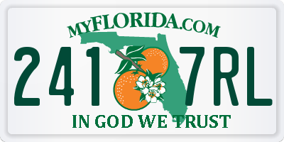 FL license plate 2417RL