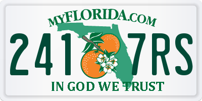 FL license plate 2417RS