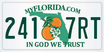 FL license plate 2417RT