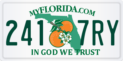 FL license plate 2417RY