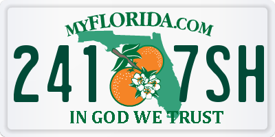 FL license plate 2417SH