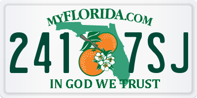 FL license plate 2417SJ