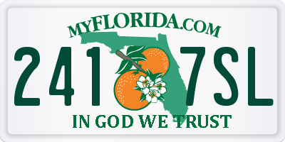 FL license plate 2417SL