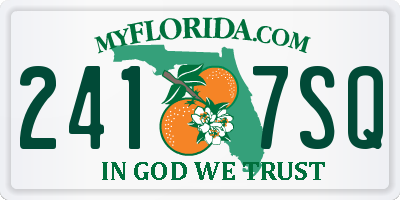 FL license plate 2417SQ