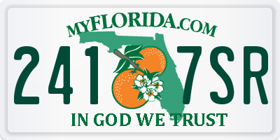 FL license plate 2417SR