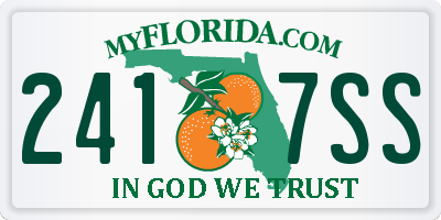 FL license plate 2417SS