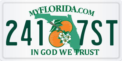 FL license plate 2417ST