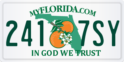 FL license plate 2417SY