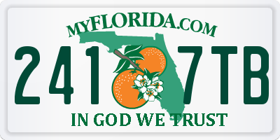 FL license plate 2417TB