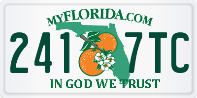 FL license plate 2417TC