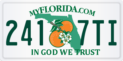 FL license plate 2417TI