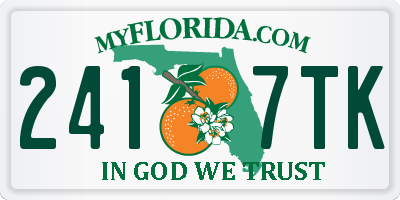 FL license plate 2417TK