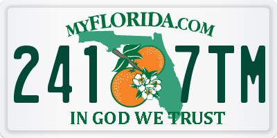 FL license plate 2417TM