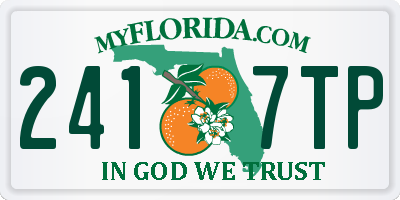 FL license plate 2417TP