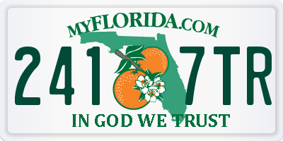 FL license plate 2417TR