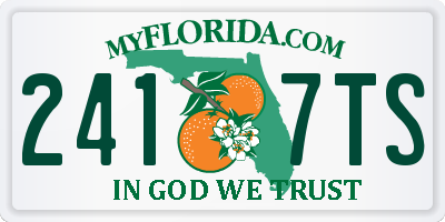 FL license plate 2417TS