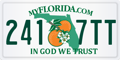 FL license plate 2417TT