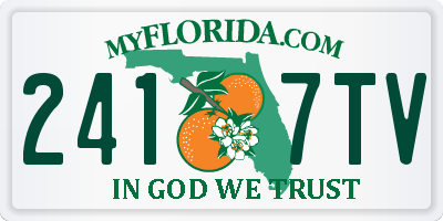 FL license plate 2417TV