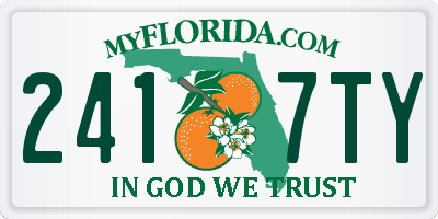 FL license plate 2417TY