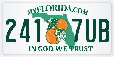 FL license plate 2417UB