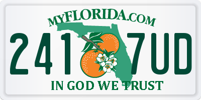 FL license plate 2417UD