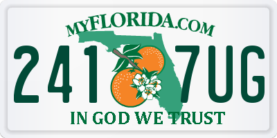 FL license plate 2417UG