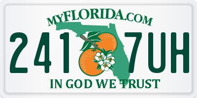 FL license plate 2417UH