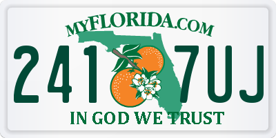 FL license plate 2417UJ