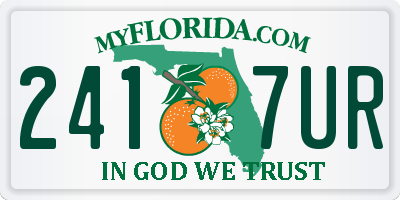 FL license plate 2417UR