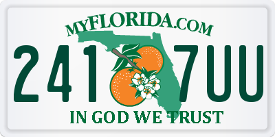 FL license plate 2417UU