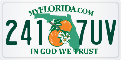 FL license plate 2417UV