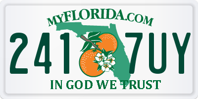 FL license plate 2417UY