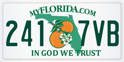 FL license plate 2417VB
