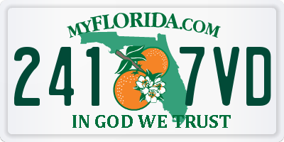 FL license plate 2417VD