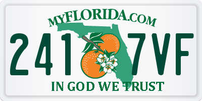 FL license plate 2417VF