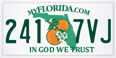 FL license plate 2417VJ