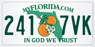 FL license plate 2417VK