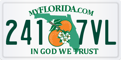 FL license plate 2417VL