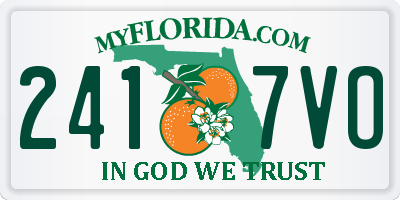 FL license plate 2417VO