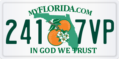 FL license plate 2417VP