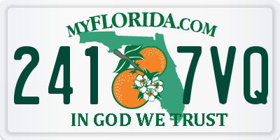 FL license plate 2417VQ