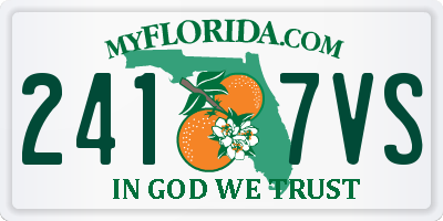 FL license plate 2417VS